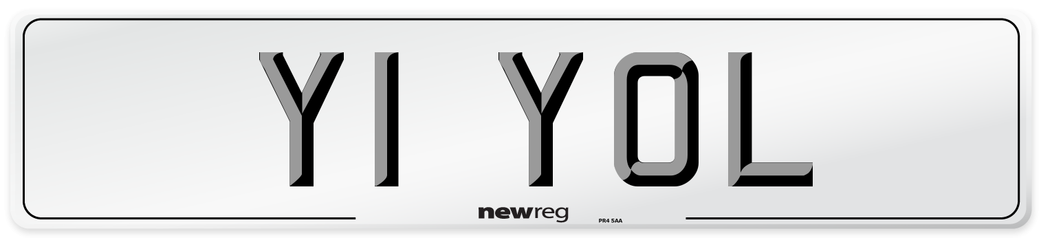 Y1 YOL Number Plate from New Reg